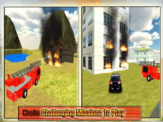 Capturas de pantalla de Fire Truck Driving 2016 Adventure Pro – Real Firefighter Simulator with Emergency Parking and Fire Brigade Sirens iPad 