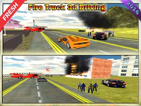 Capturas de pantalla de Fire Truck Driving 2016 Adventure Pro – Real Firefighter Simulator with Emergency Parking and Fire Brigade Sirens iPad 
