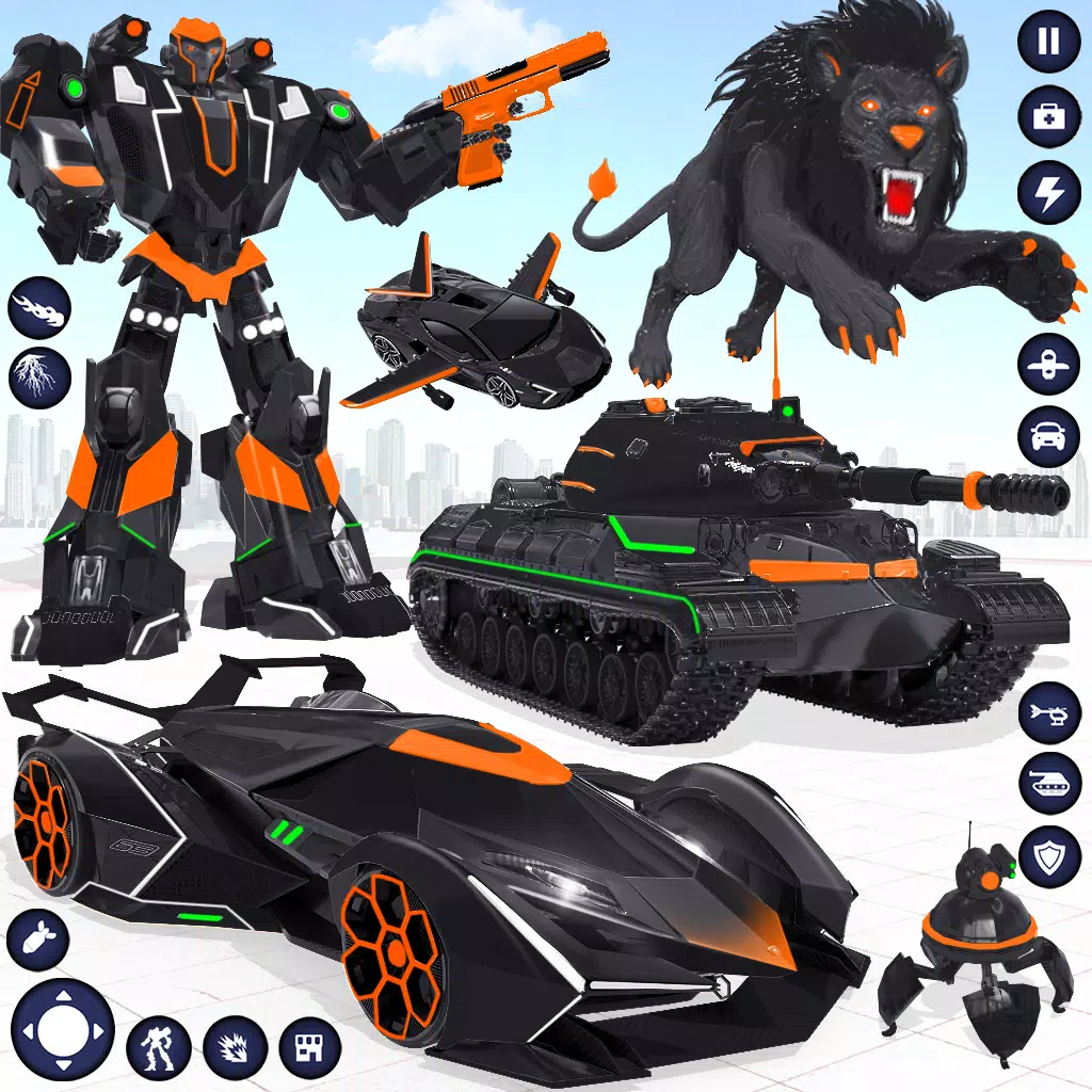 Muscle Car Robot Car Game Screenshots