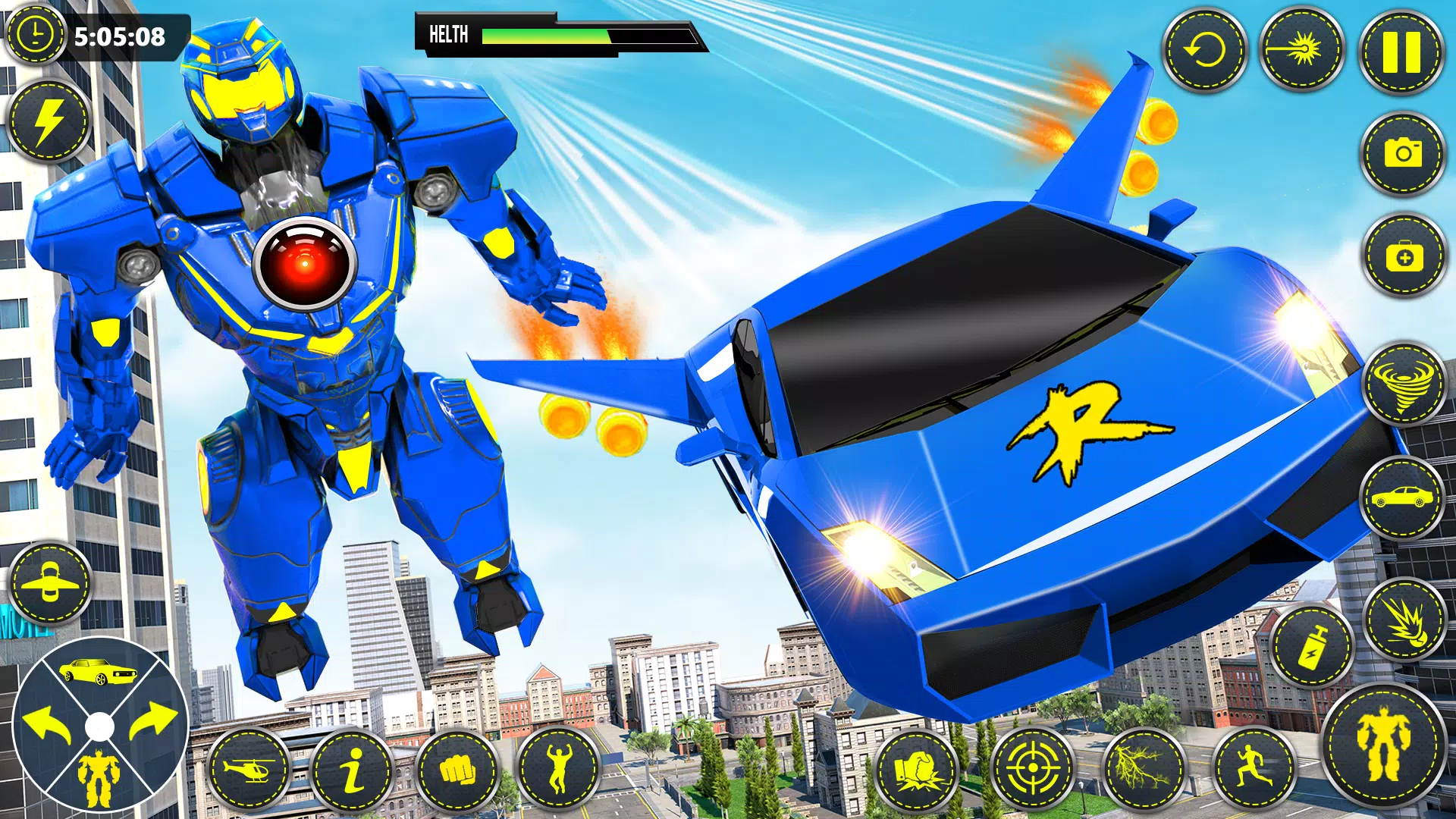 Muscle Car Robot Car Game Screenshots