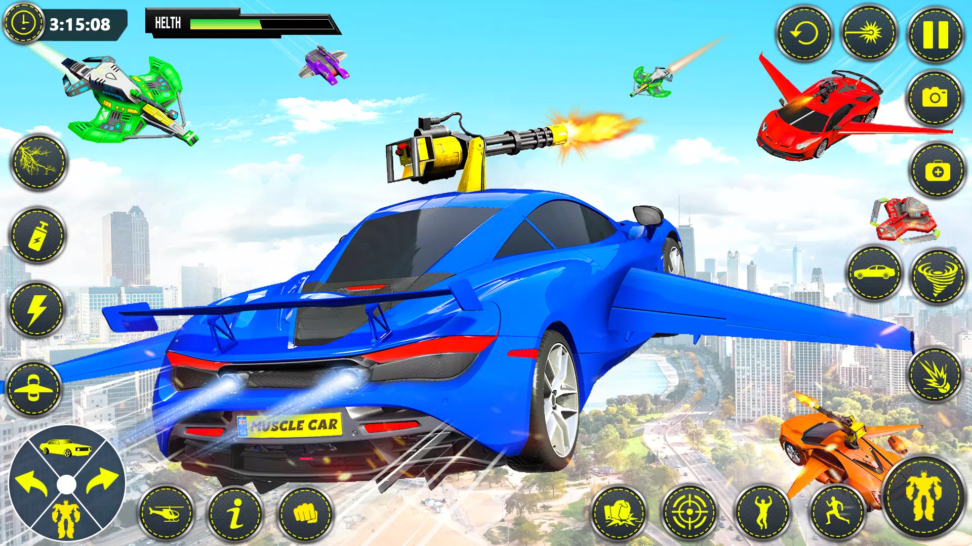Muscle Car Robot Car Game Screenshots