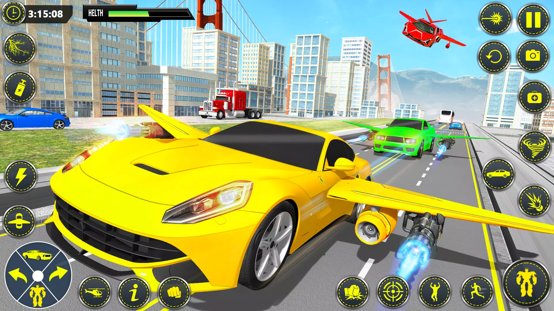 Muscle Car Robot Car Game Screenshots
