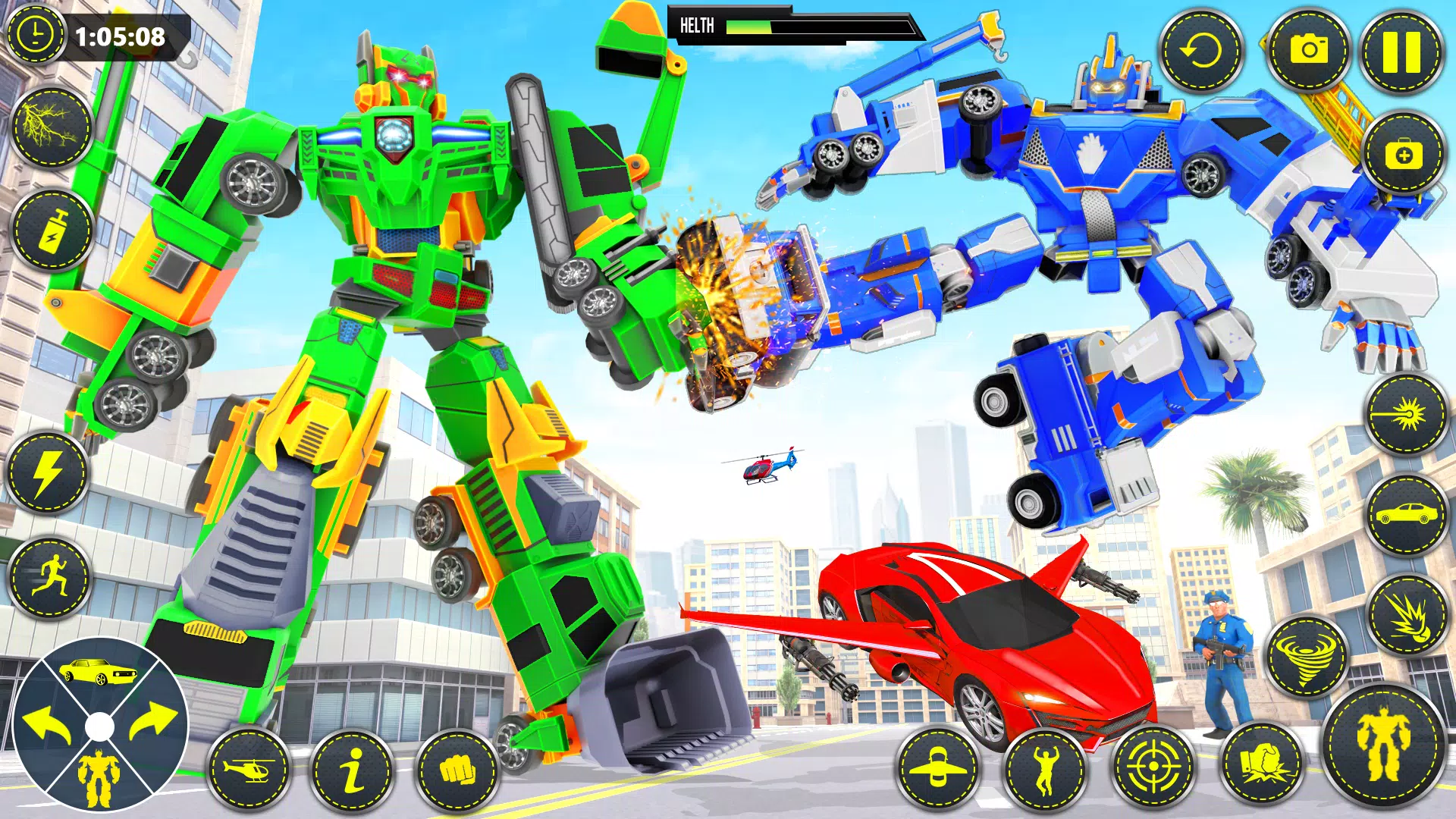 Muscle Car Robot Car Game Screenshots