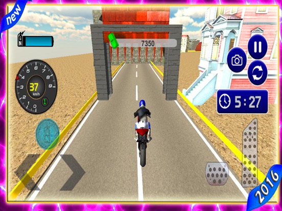 Highway Bike Rider – Motor Bike Race Simulator with Deadliest Stunts of 2016 iPad  Screenshots