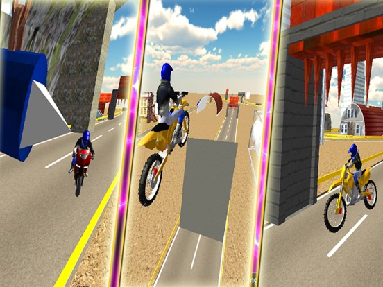 Highway Bike Rider – Motor Bike Race Simulator with Deadliest Stunts of 2016 iPad  Screenshots
