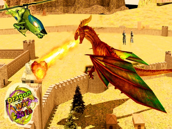 ภาพหน้าจอของ Legendary Dragon 2016 - Flying Raptor Strike Military Commando, Iron Tanks n Gunship Choppers iPad 