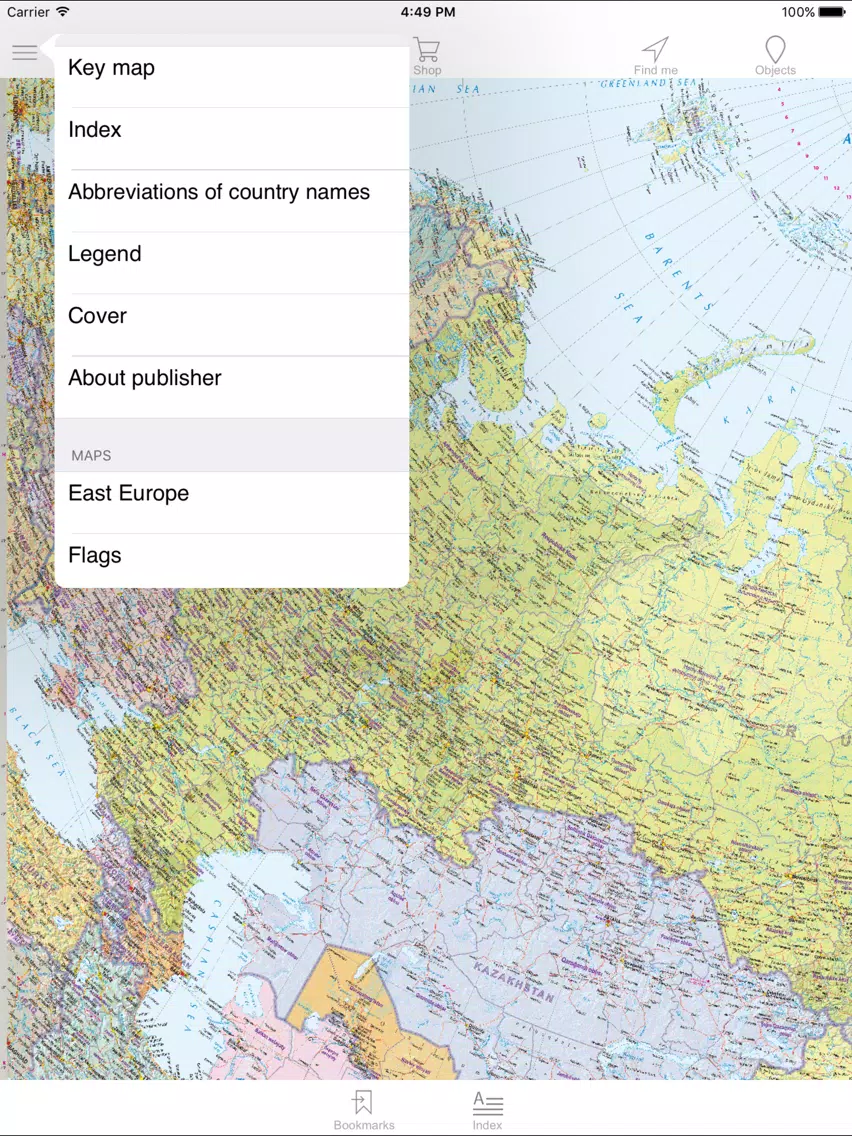 Russia and neighbouring countries. Road map iPad Screenshots