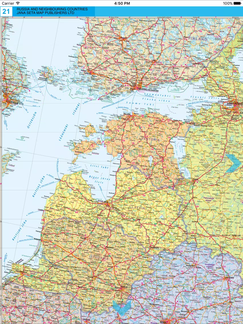 Russia and neighbouring countries. Road map iPad Screenshots