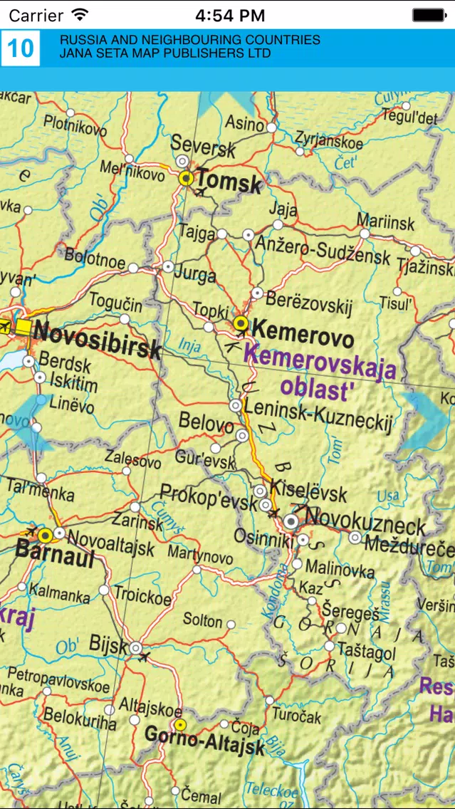 Russia and neighbouring countries. Road map Screenshots