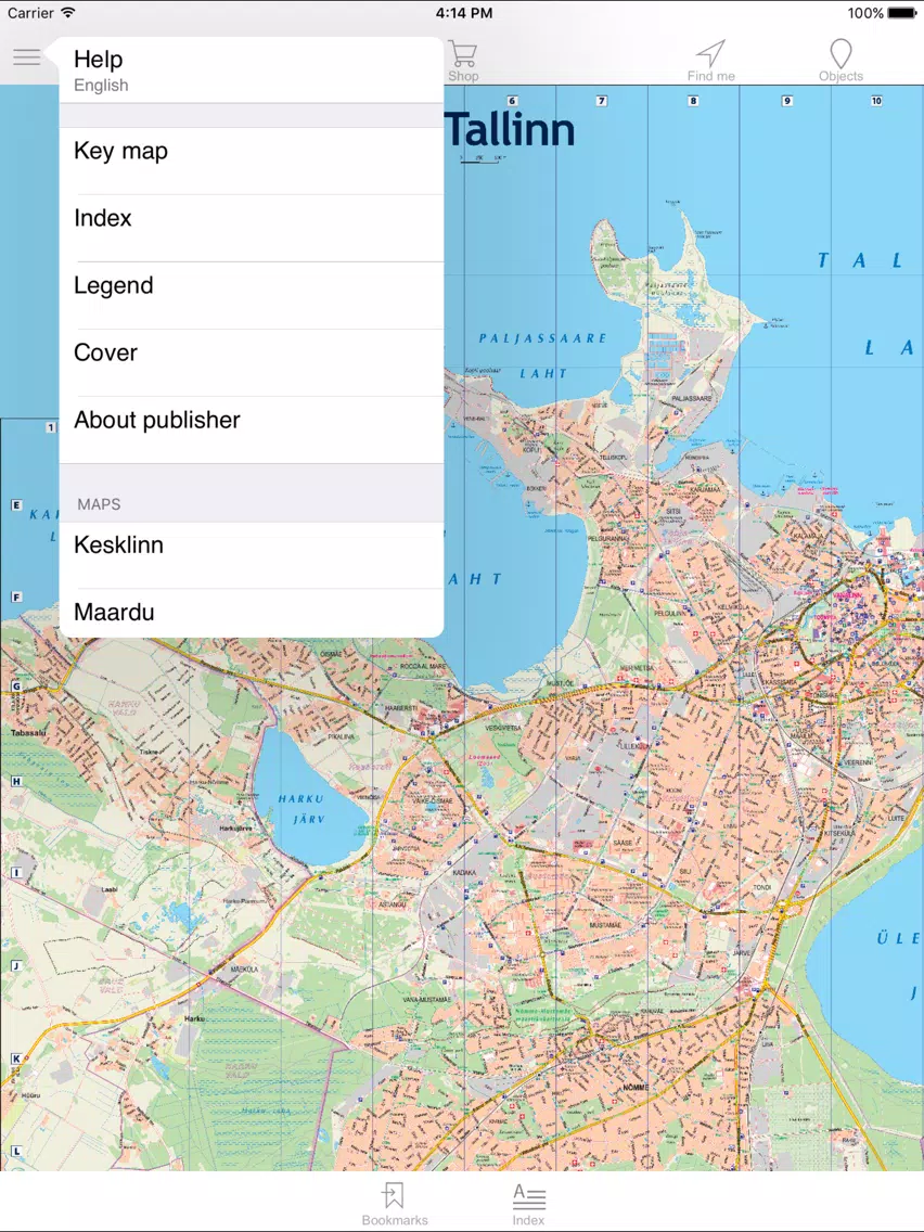 Tallinn. City plan. iPad Screenshots
