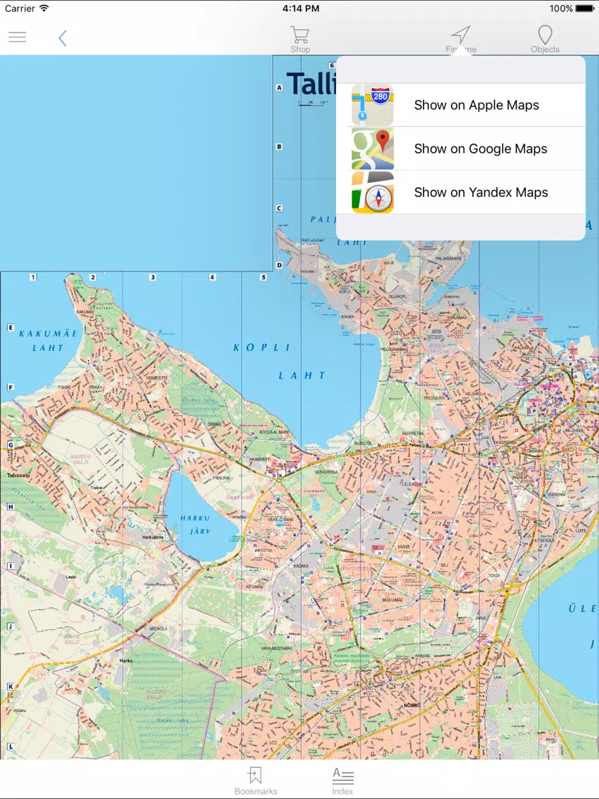 Tallinn. City plan. iPad Screenshots