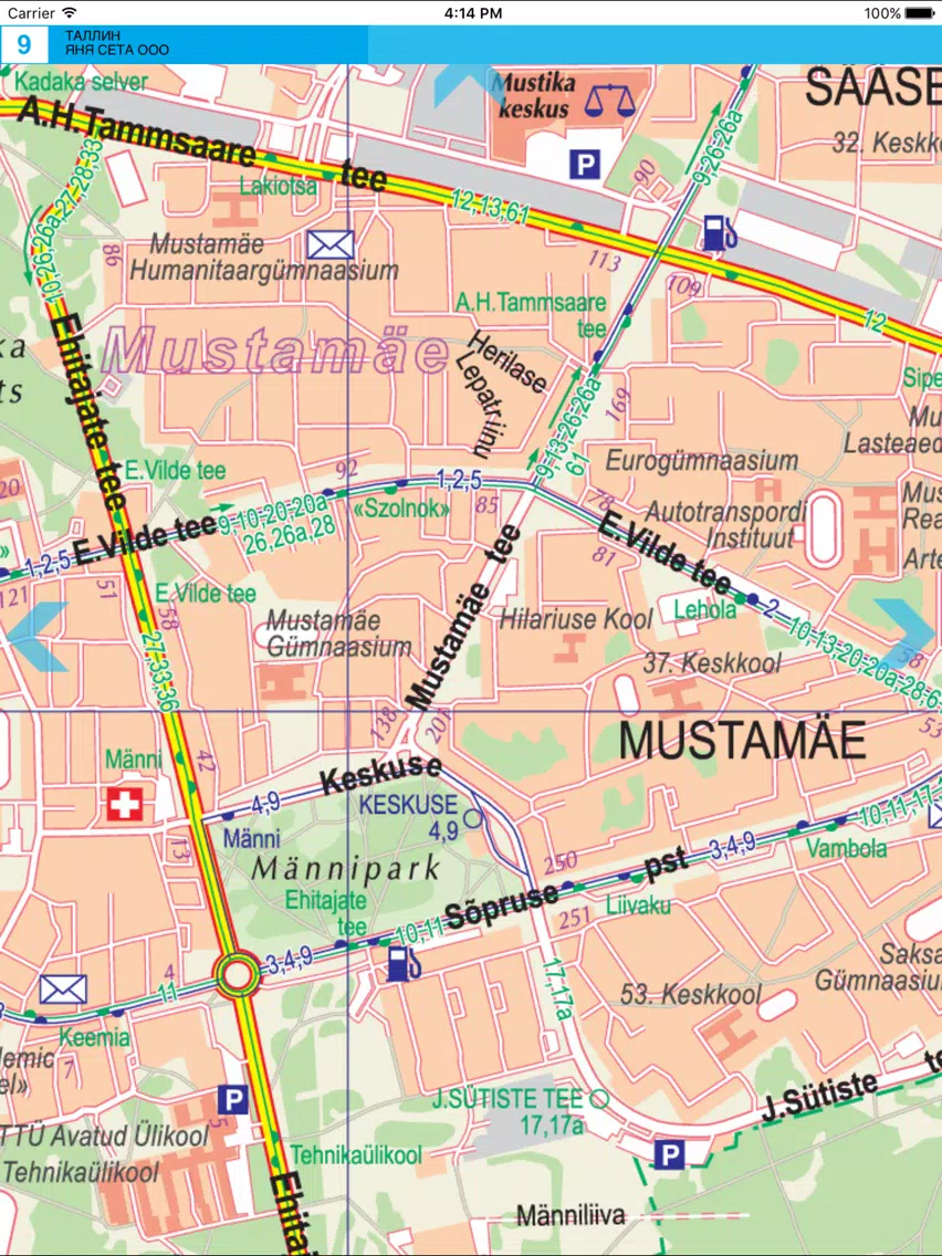Tallinn. City plan. iPad Screenshots