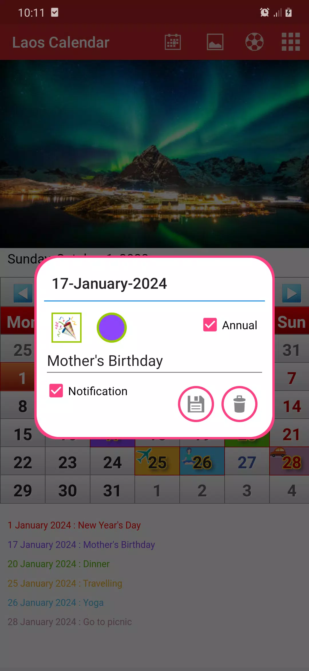Laos Calendar 2025 स्क्रीनशॉट