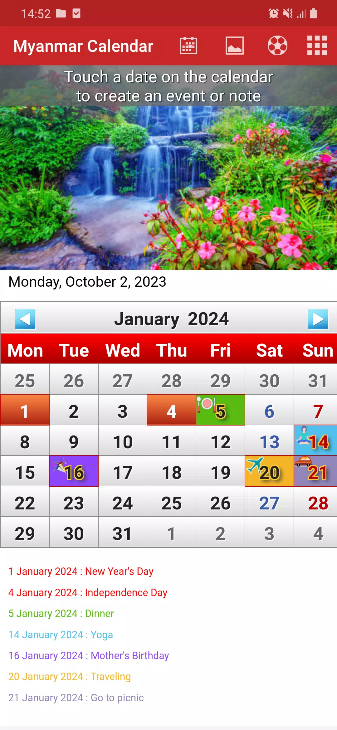 Myanmar Calendar 2025 Screenshots