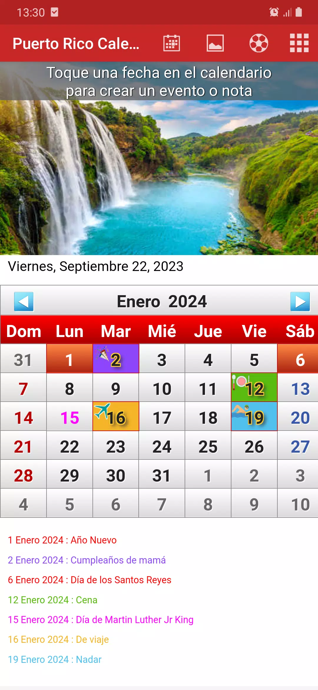 Puerto Rico Calendario 2025 Screenshots