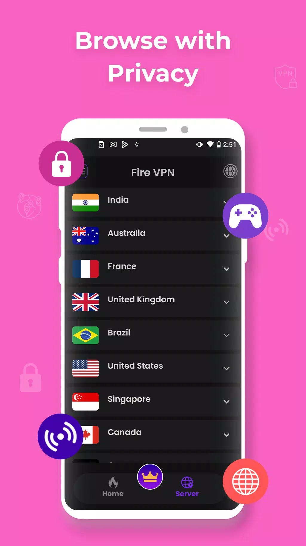 Скриншоты Fire VPN