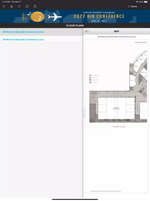2022 AIA Conference iPad Screenshots
