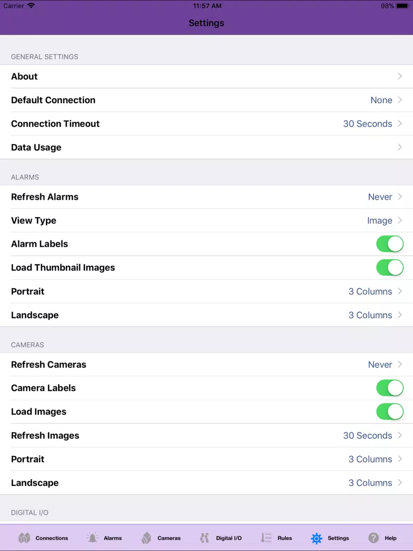 Aimetis Symphony Mobile iPad Screenshots