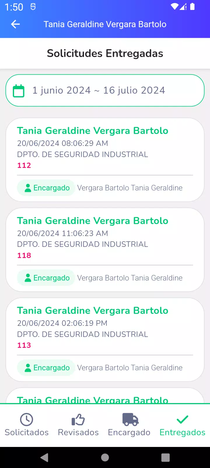 Control de EPPs Screenshots