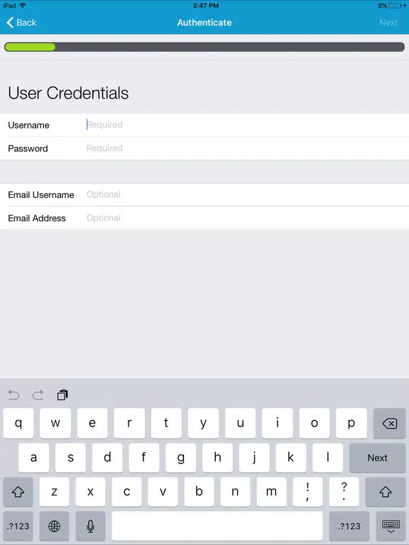 AirWatch Container iPad Screenshots