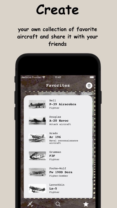 Aircraft Pages Screenshots