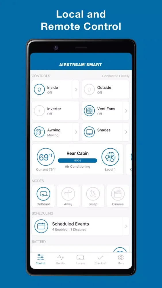 Airstream Smart RV Control Screenshots