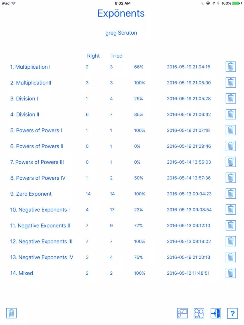 Expönents iPad Screenshots