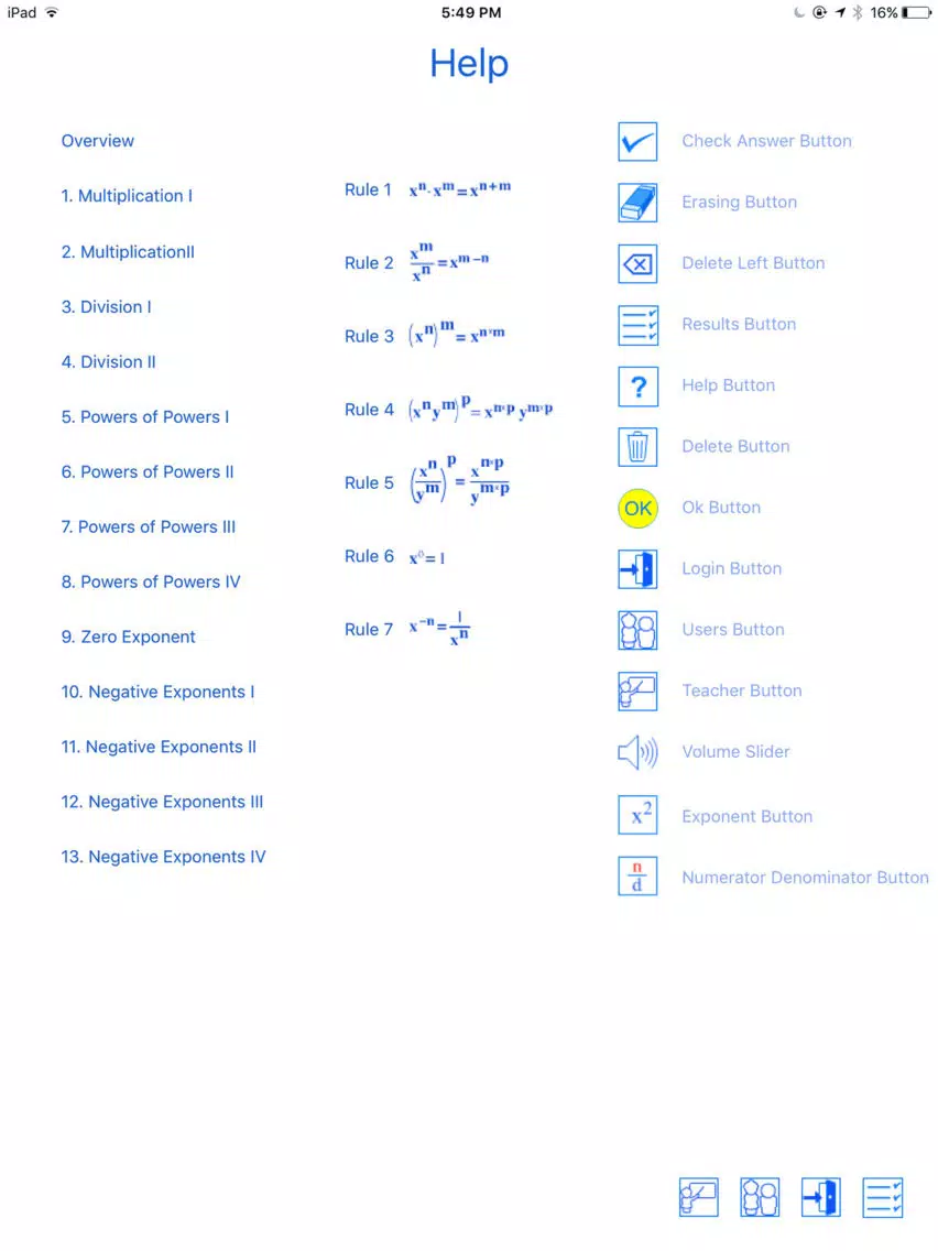 Expönents iPad Screenshots