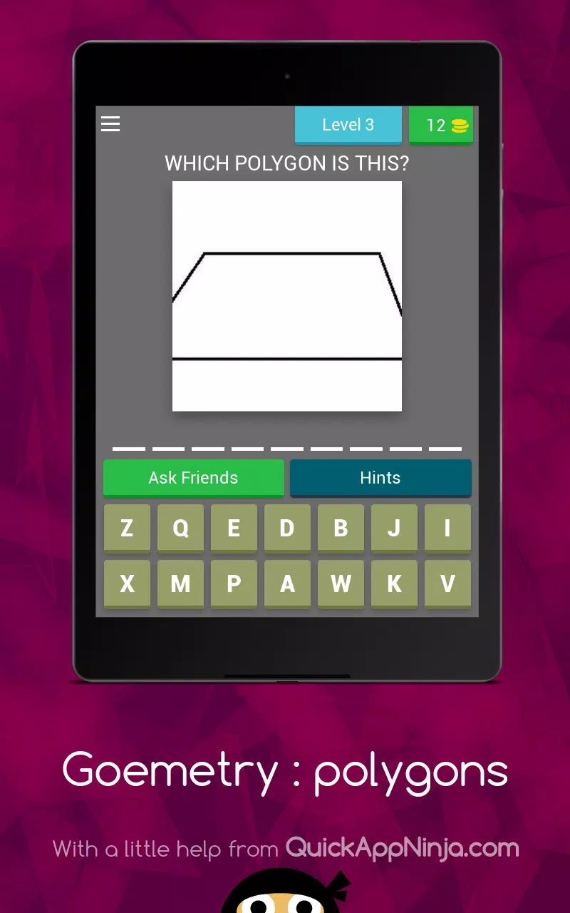 Geometry: polygons Quiz Screenshots