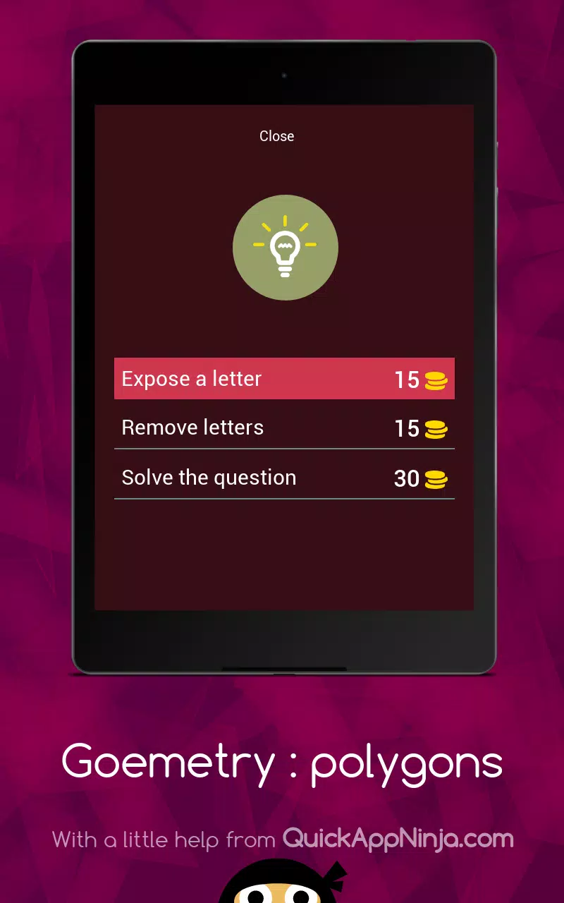 Geometry: polygons Quiz Screenshots