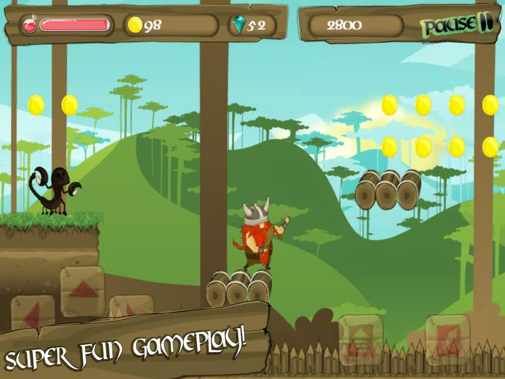 Viking: The Adventure - The best fun free platformer game! iPad Screenshots
