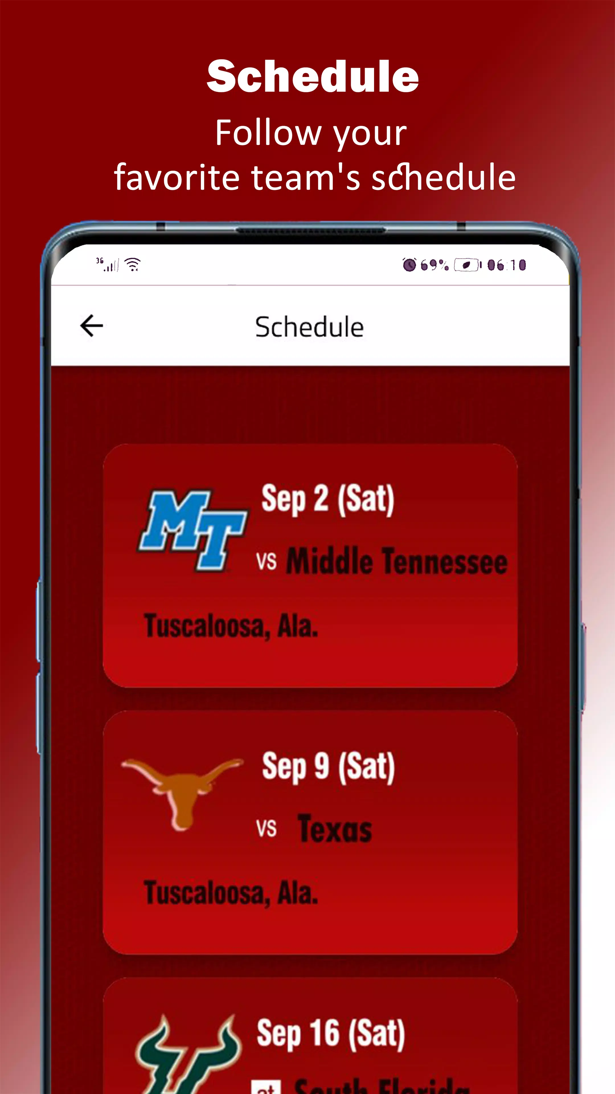 Alabama Football應用截圖