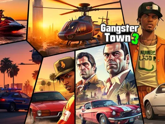 Gangster Town 3 - Super Auto iPad  Screenshots