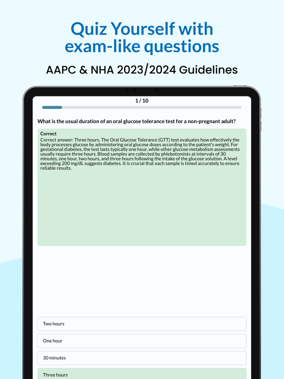 Medical CPT CPC CCMA Exam Prep iPad Screenshots