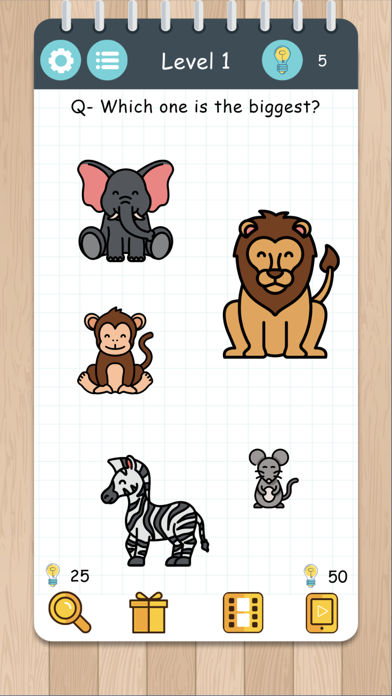 ภาพหน้าจอของ Brain Test: Brainy Puzzles