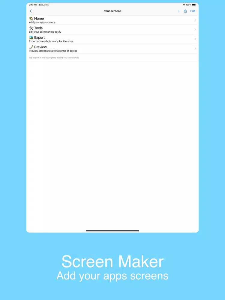 Tangkapan skrin Screen Maker - App Screenshots iPad