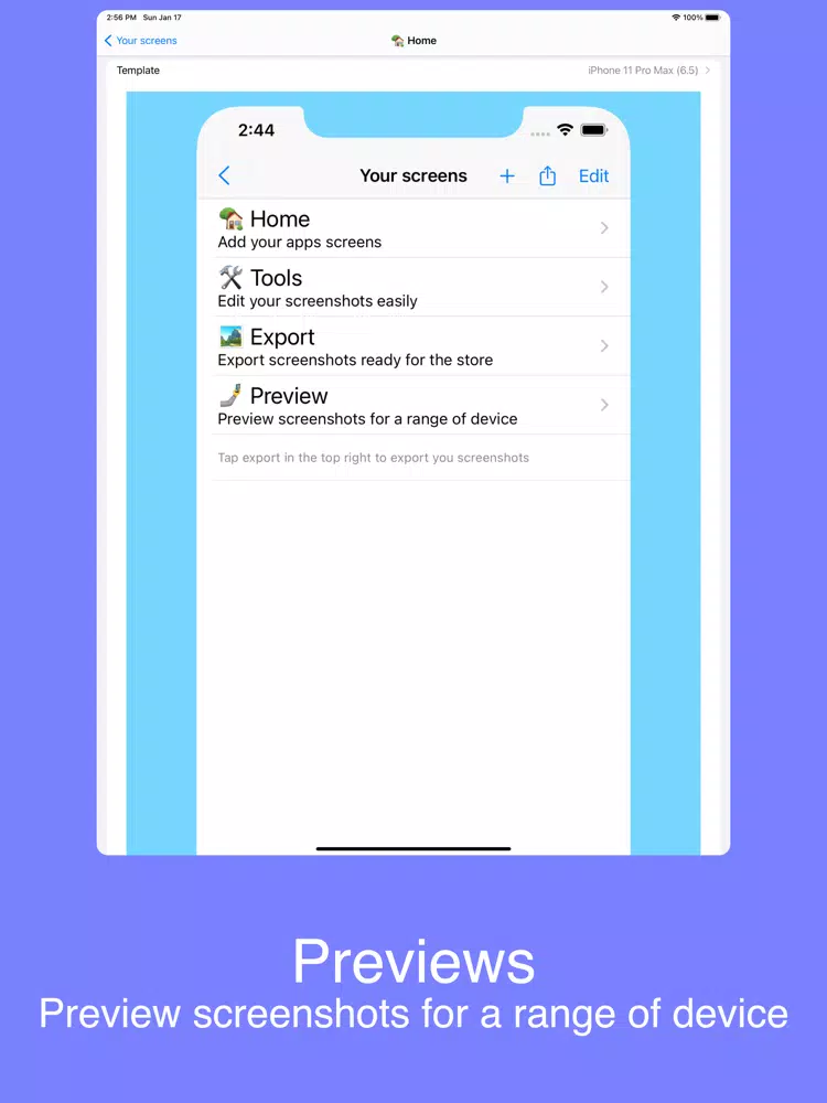 Tangkapan skrin Screen Maker - App Screenshots iPad