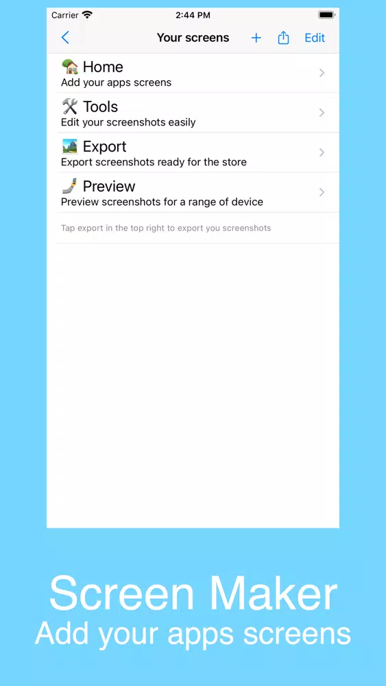 Tangkapan skrin Screen Maker - App Screenshots