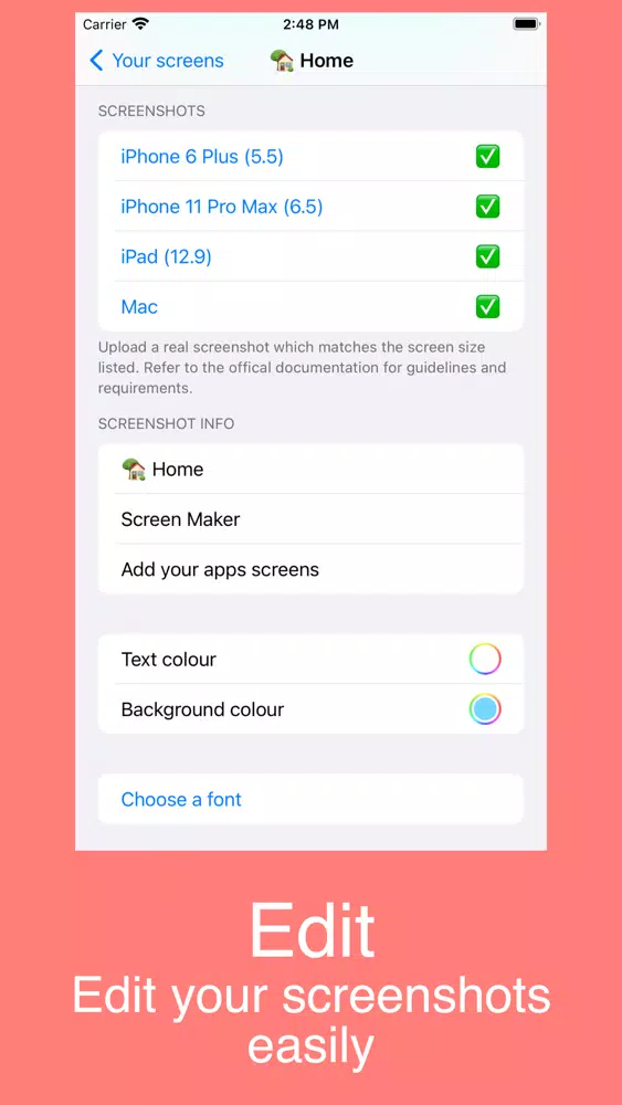 Tangkapan skrin Screen Maker - App Screenshots