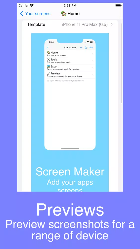Tangkapan skrin Screen Maker - App Screenshots