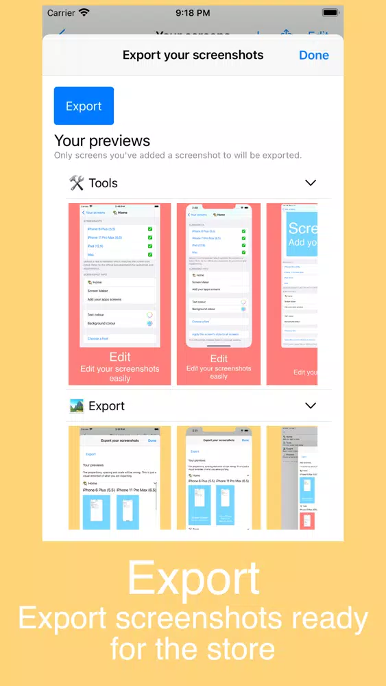 Tangkapan skrin Screen Maker - App Screenshots