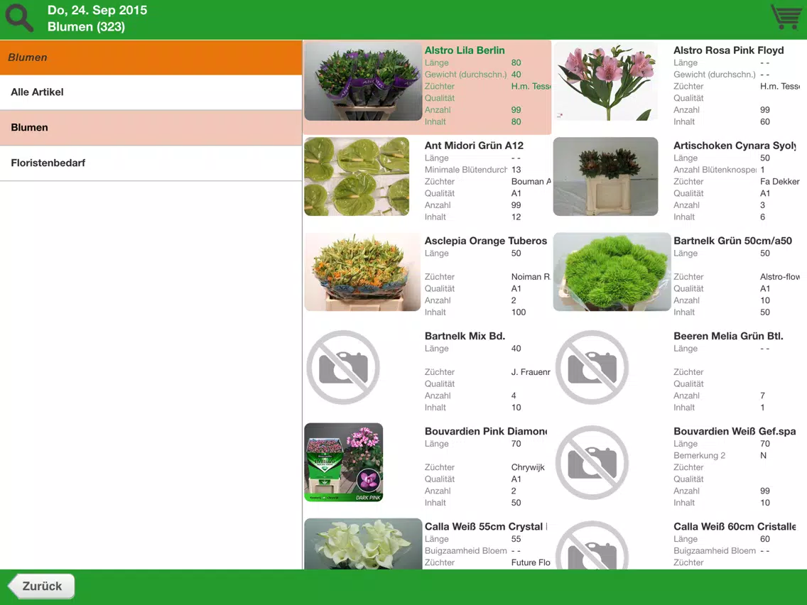Willeke Blumen iPad Screenshots