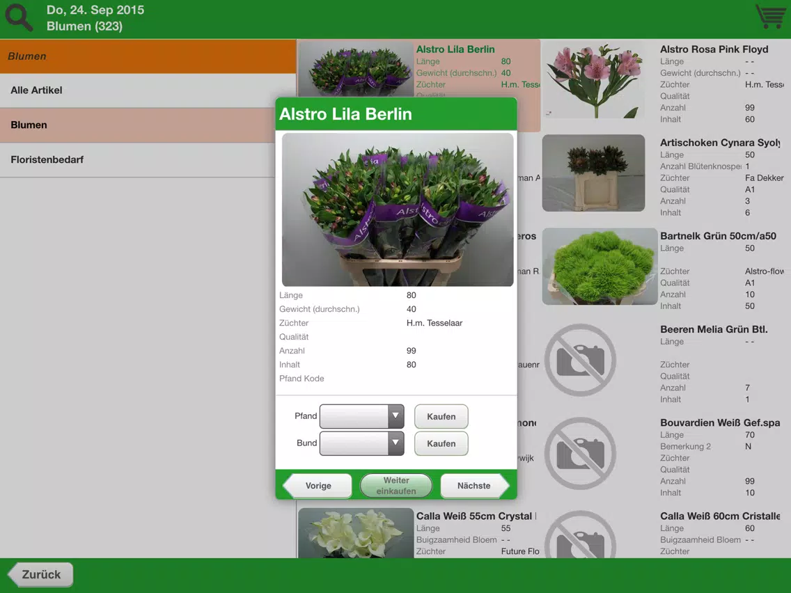 Willeke Blumen iPad Screenshots
