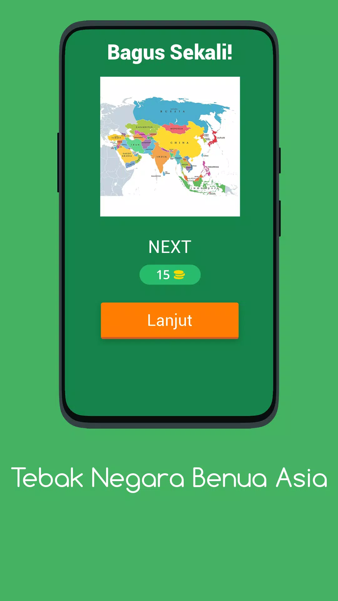 Zrzuty ekranu Tebak Negara Benua Asia