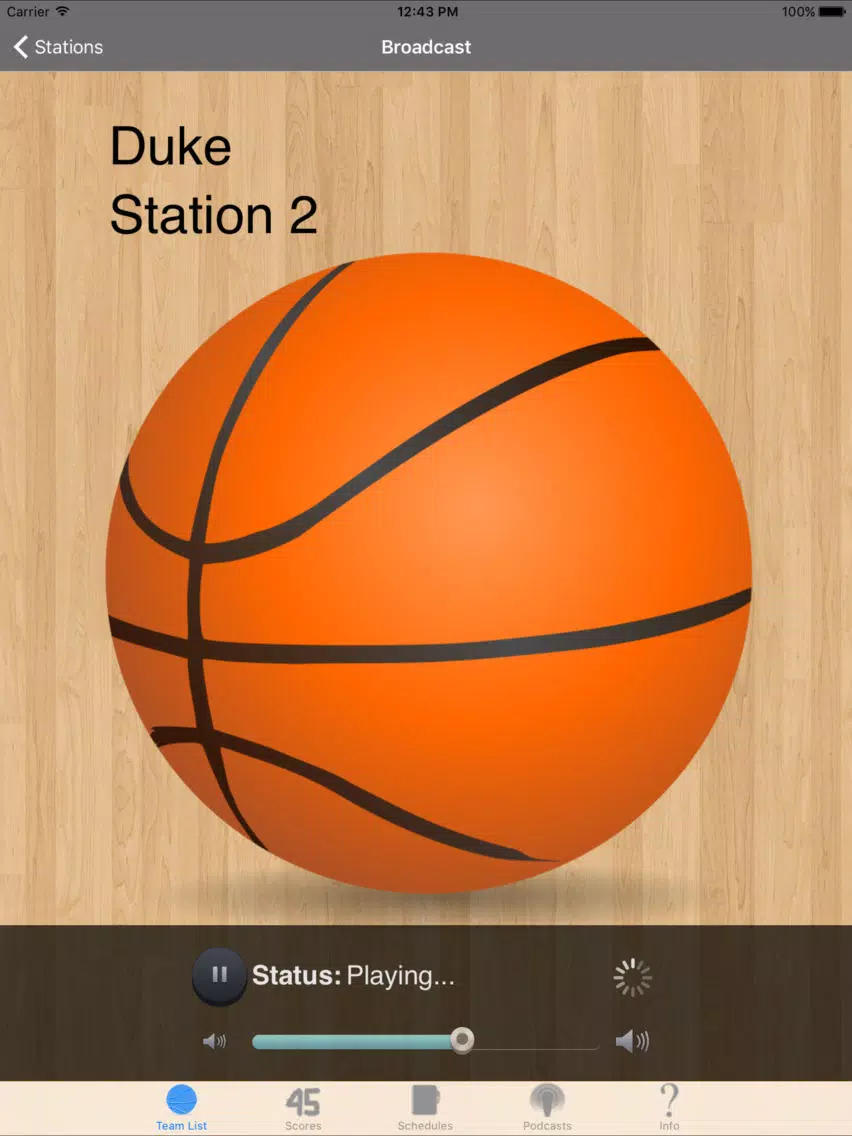 College Basketball Radio, Schedule & Live Scores iPad Screenshots