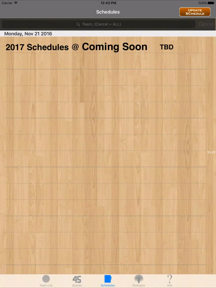 College Basketball Radio, Schedule & Live Scores iPad Screenshots