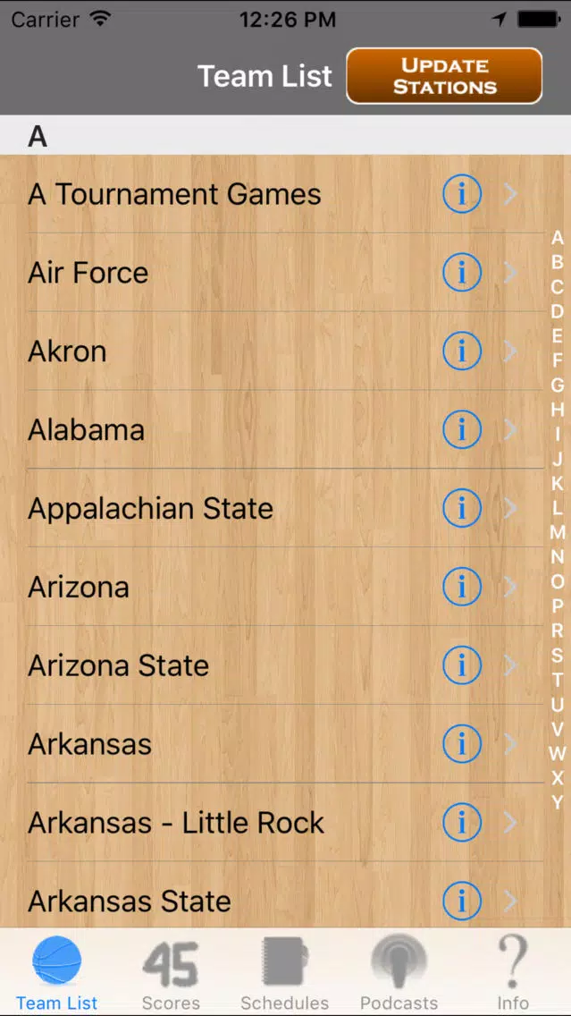 College Basketball Radio, Schedule & Live Scores Screenshots