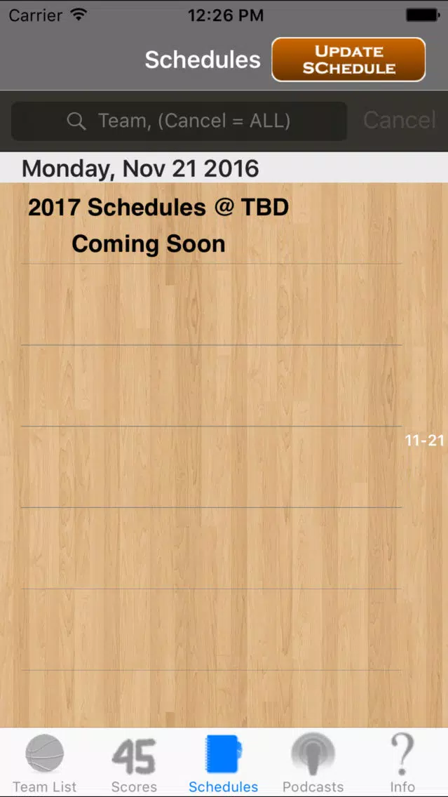 College Basketball Radio, Schedule & Live Scores Screenshots