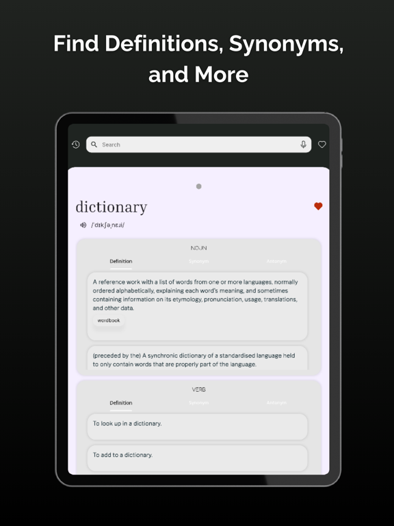 Dictionary - Simple English iPad Screenshots