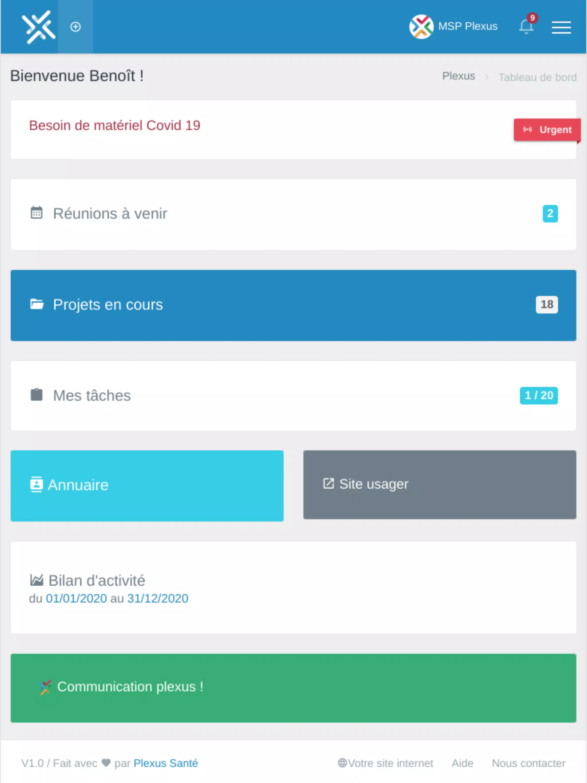 Plexus santé Screenshots
